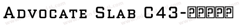 Advocate Slab C43字体转换